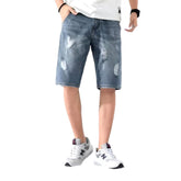 pantalones cortos vaqueros rotos para hombre